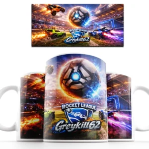 Mug Rocket League personnalisé avec pseudo ou prénom du joueur