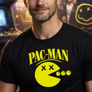 Tee shirt Pac-man dans un style Nirvana