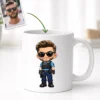 Mug pour gendarme personnalisé avec avatar créé à partir d’une photo