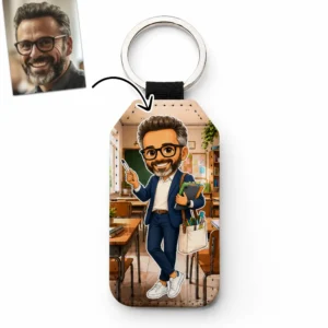 Porte clés maître personnalisé avec avatar illustré