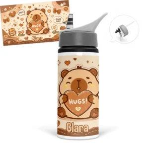 Gourde personnalisée Capybara avec prénom personnalisé