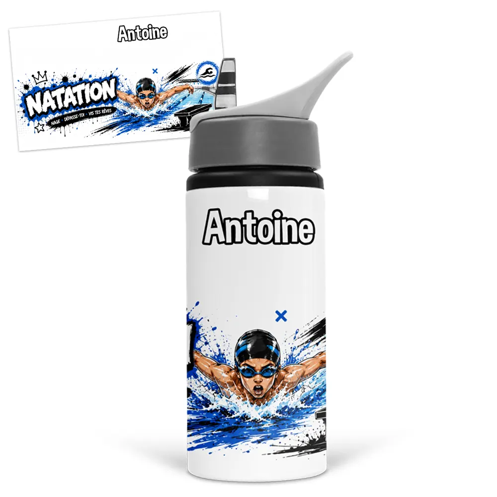 Gourde natation personnalisée avec prénom - 500 ml – Image 4