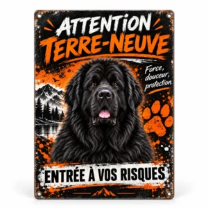 plaque chien modèle terre neuve
